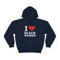 thumbnail image 2 of I Love Black Women Unisex Hoodie S-5XL Black is Beautiful Black Pride Proud, 2 of 5
