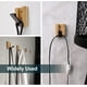 thumbnail image 4 of BR Ganchos de pared telescópicos de bambú, 4 perchas para bufandas, bolsos y más, 4 of 5