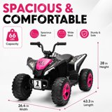 12V Electric ATV Ride-On 4-Wheeler, Dual Motor Battery Powered Quad, 4 ...