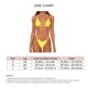 thumbnail image 5 of Bikini traje Halter Masajeadores de cuello lazo Extensiones backless ajustable color puro 2 unidades traje baño para Beach Pool Party amarillo M, 5 of 6