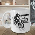 thumbnail image 3 of Happiness Is Riding My Bicycle Downhill Distressed Coffee & Tea Gift Mug for a Mountain Bike Rider and Cup Gifts for Men & Women Cyclist (15oz), 3 of 4