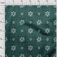 thumbnail image 3 of oneOone Georgette Viscose Teal Green Fabric Floral Sewing Craft Projects Fabric Prints By Yard 42 Inch Wide, 3 of 4