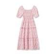 thumbnail image 5 of Hirigin Mommy and Me Dress Summer Casual Boho Floral Short Sleeves A-Line Dress Ruffled Vacation Maxi Dress, 5 of 9