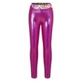 thumbnail image 5 of iiniim Kids Girls 2 Piece Gymnastics Outfits Shiny Long Sleeve Leotards with Athletic Leggings Set Dance Tracksuit, 5 of 7