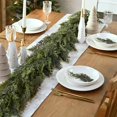 thumbnail image 2 of Guvpev 2Pcs Artificial Cedar Christmas Garlands, 6FT Real Touch Cedar Garland Xmas Decor, Realistic Winter Greenery Garland for Mantel, Table, Stairs, Walls, Indoor Outdoor Christmas Decorations, 2 of 8