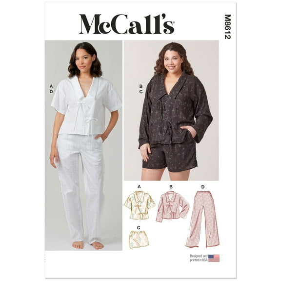 McCall's Sewing Pattern 8612 - Misses' and Women's Pajamas, Size: BB (20W-22W-24W-26W-28W)
