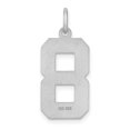 thumbnail image 4 of 925 Sterling Silver Solid Large Sparkle Cut Sport game Number 8 Charm Pendant Necklace Jewelry for Women, 4 of 6