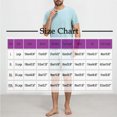 thumbnail image 3 of UVEASISHA Silky Pajama Sets for Men 2 Piece Sets Lightweight Comfy Lougnewear Short Sleeve Tee Tops and Shorts Lounge Set Gray XL, 3 of 4