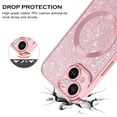 thumbnail image 5 of YINLAI iPhone 15 Case, iPhone 15 Phone Case Mag-safe Slim Magnetic Plating Sparkle Phone Cover for iPhone 15 6.1", Glitter Pink, 5 of 8