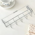 thumbnail image 3 of 5-Hook Over-the-Door Hanger | No-Drill Bunk Bed Hooks for Dorm & Bedroom | Space Saving Closet & Wardrobe Organizer for Towels, Bags & Clothes | Kitchen Cabinet & Bathroom Door Hooks for Storage, 3 of 6