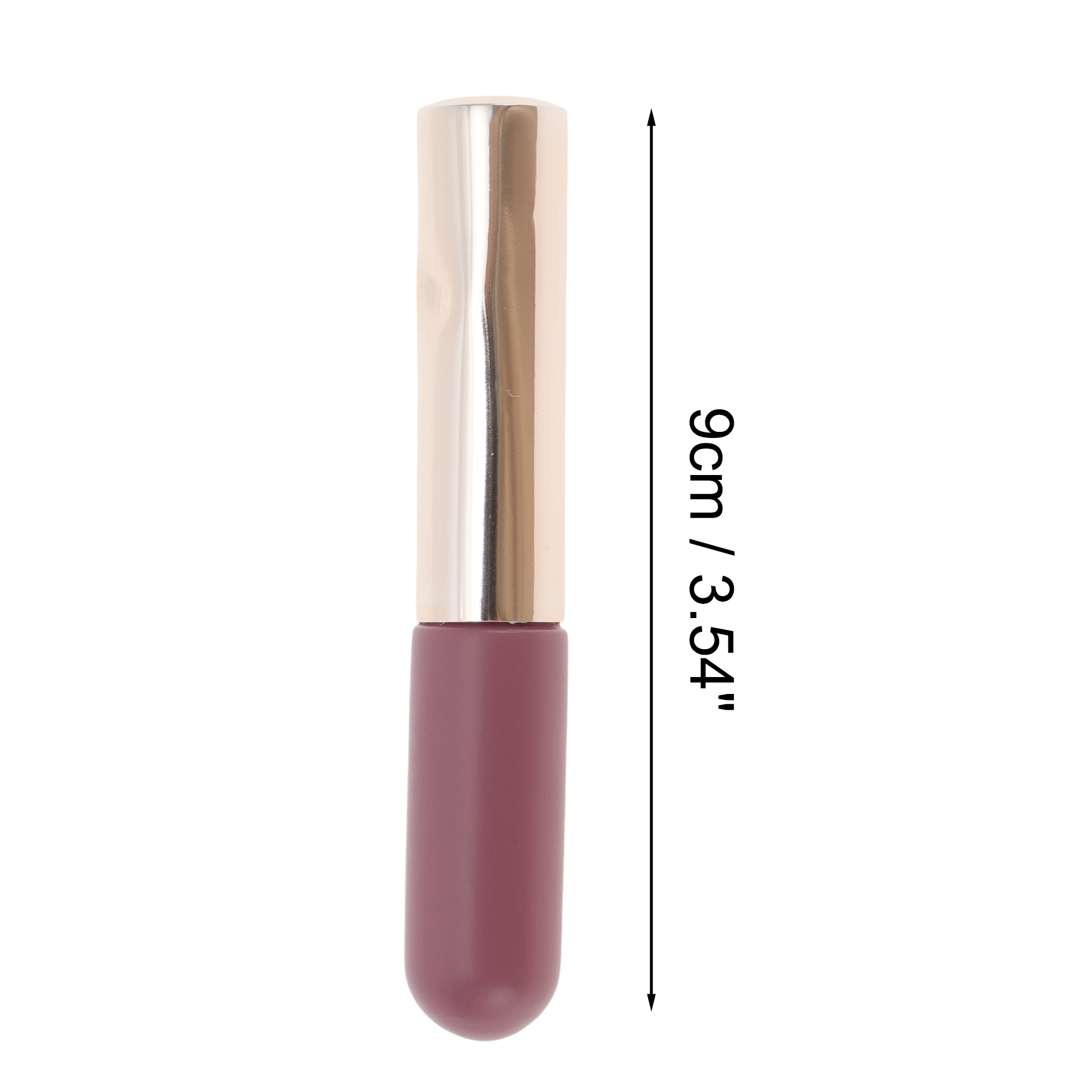 Unique Bargains 1 Pc Durable Convenient Lip Brush with Lid for Travel Purplish Red