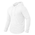 thumbnail image 4 of MQLKF Men's Athletic Hooded Shirts Long Sleeve Workout Sport Hoodie Casual Running T Shirt Pullover Top Fashionable Men's Top, 4 of 6