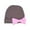 Charcoal / Ballerina Bow, variant on Unisex Soft Cotton Infant Newborn Baby Beanie, White, One Size, 1 Piece