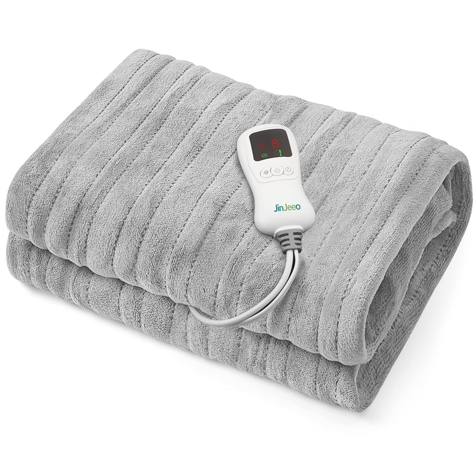 Wulful 50" x 60" Electric Heating Blanket Throw, Grey(05)