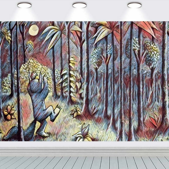 Where The Wild Things are school Taspestry Wall Decor Birthday Banner Backdrop Background Party Supplies Poster Fans