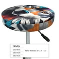 thumbnail image 7 of Picia Tie-Dye Wolf Head pattern Round Stool Covers Comfy Seat Covers Stretch Removable WashableChair Slipcover Round Bar Chair Cushion Cover-12 inch, 7 of 7