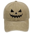 thumbnail image 2 of Hot Sales Under $5 Khaki Baseball Hat GIJNRIUIUA Pumpkin Embroidered Wash Retro Soft Top Baseball Hat Halloween Personality Men and Women Casual Sun Hat Baseball Hats, 2 of 4