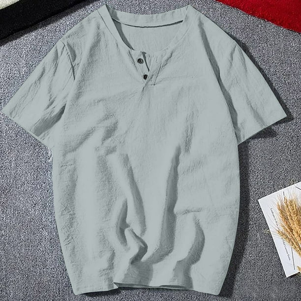 pstuiky camisetas de hombre, Camisa de manga corta con cuello para hombre, estilo casual, con cuello y media cremallera, con sensación de hielo y perla camisetas de hombre l