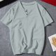 thumbnail image 1 of pstuiky camisetas de hombre, Camisa de manga corta con cuello para hombre, estilo casual, con cuello y media cremallera, con sensación de hielo y perla camisetas de hombre l, 1 of 8