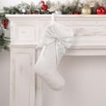 thumbnail image 2 of HCTSHG Classic 20 inch Velvet Christmas Stockings with Bow Knot, Christmas Decor Soft Velvet Stockings for Christmas Fireplace Decorations, 2 of 7