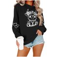 thumbnail image 3 of SHE IS Crewneck Sweatshirts Women Athletic Fall Hoodies for Women Womens Pullover Sweatshirts No Hood Womens Long Sleeve Tops My Orders Placed, 3 of 5