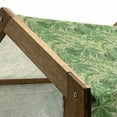 thumbnail image 5 of Green Leaf Pet House, Exotic Pattern with Tropical Leaves Fresh Jungle Aloha Hawaii, Outdoor & Indoor Portable Dog Kennel with Pillow and Cover, 5 Sizes, Apple Green Fern Green, by Ambesonne, 5 of 5