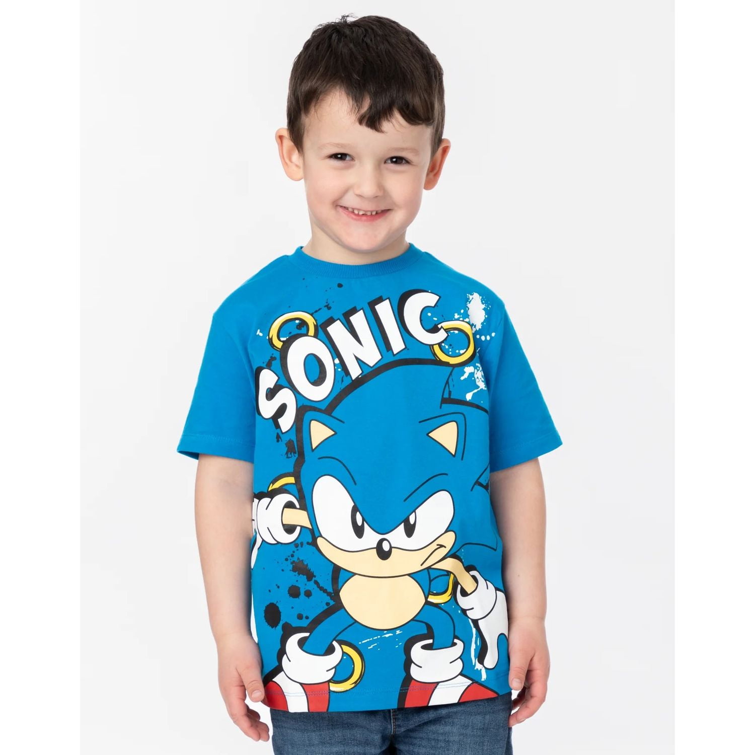 Sonic The Hedgehog Boys/Girls Character T-Shirt (Pack of