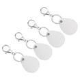 thumbnail image 1 of Unique Bargains Leather Key Fob, 4 Pack PU Leather Key Fobs Key Chain Holder for ID Key Cards, White, 1 of 6