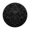 thumbnail image 3 of PopSockets adhesivo PopGrip, patrón de cabeza con huesos de calavera negra, 3 of 6