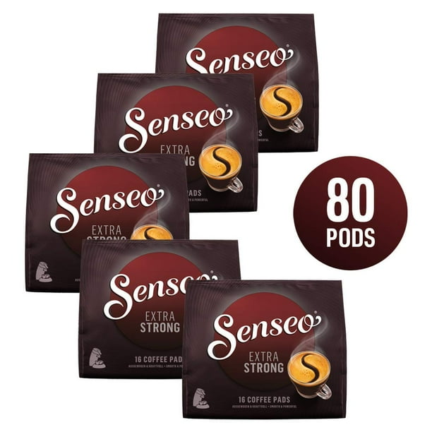 SENSEO Coffee Pods Extra Strong Dark Roast, 80 Pods, 16Count Pods