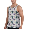 thumbnail image 2 of Wukai Turtle Print Men’s Workout Tank Top Sleeveless Muscle T shirt Gym Running Fitness Tank Top-3X-Large, 2 of 7
