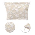 thumbnail image 4 of Unique Bargains 1 Pc 3D Flower Drawstring Makeup Bag for Vacation Business Travel Polyester white, 4 of 6
