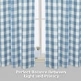 thumbnail image 6 of 36inch Kitchen Curtains, Length Farmhouse Cotton Blend Kitchen Window Curtain Set of 2, Blue/White, 6 of 7