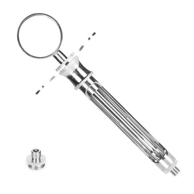 Syringe Accessory Anesthetic Syringe Tool Stainless Steel Anesthetic Syringe Anesthetic Syringe SelfAspirating Stainless Steel Reusable Syringe Accessory
