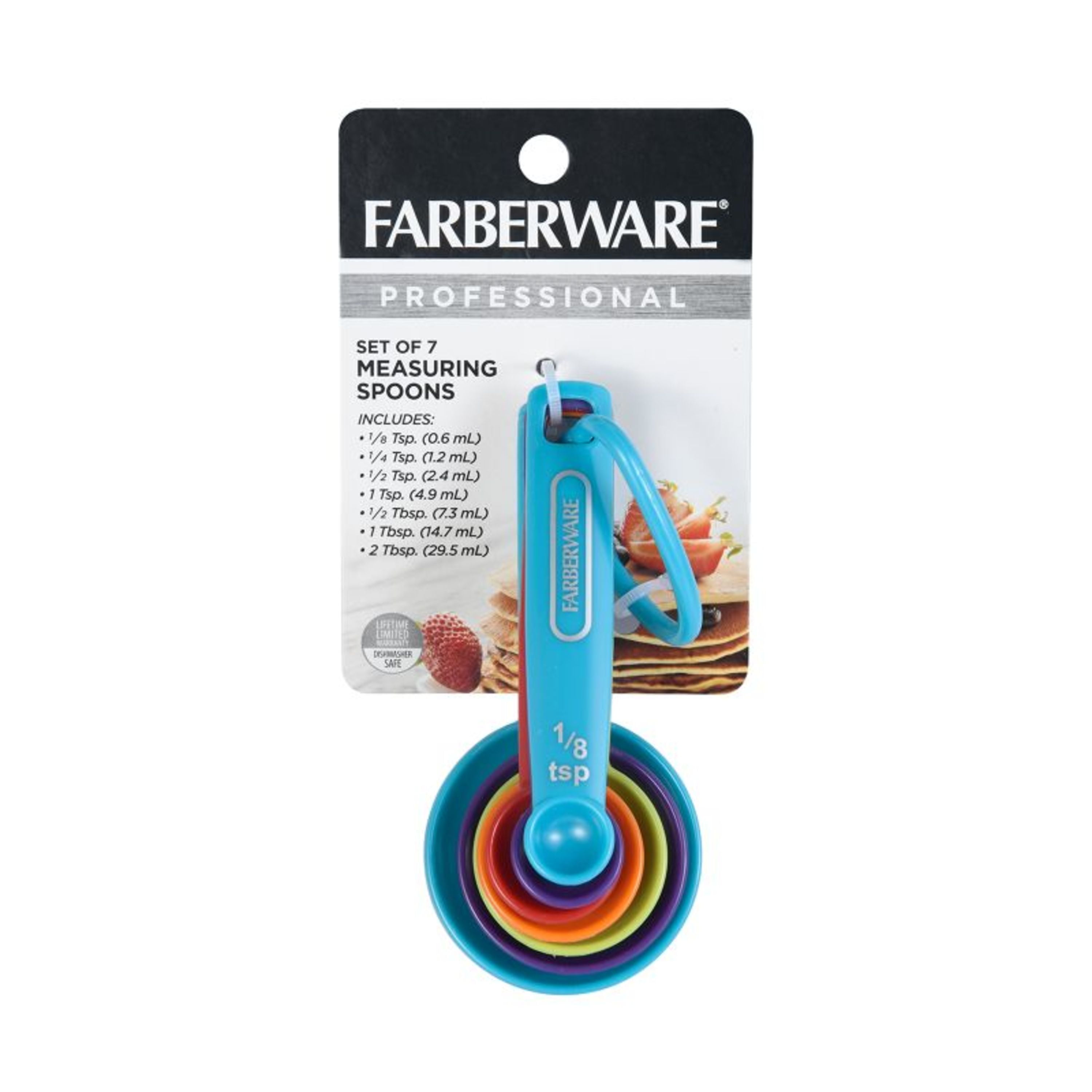 Farberware Color Set of 6 Measuring Spoons With Ring, Measuring Spoons With  Ring 