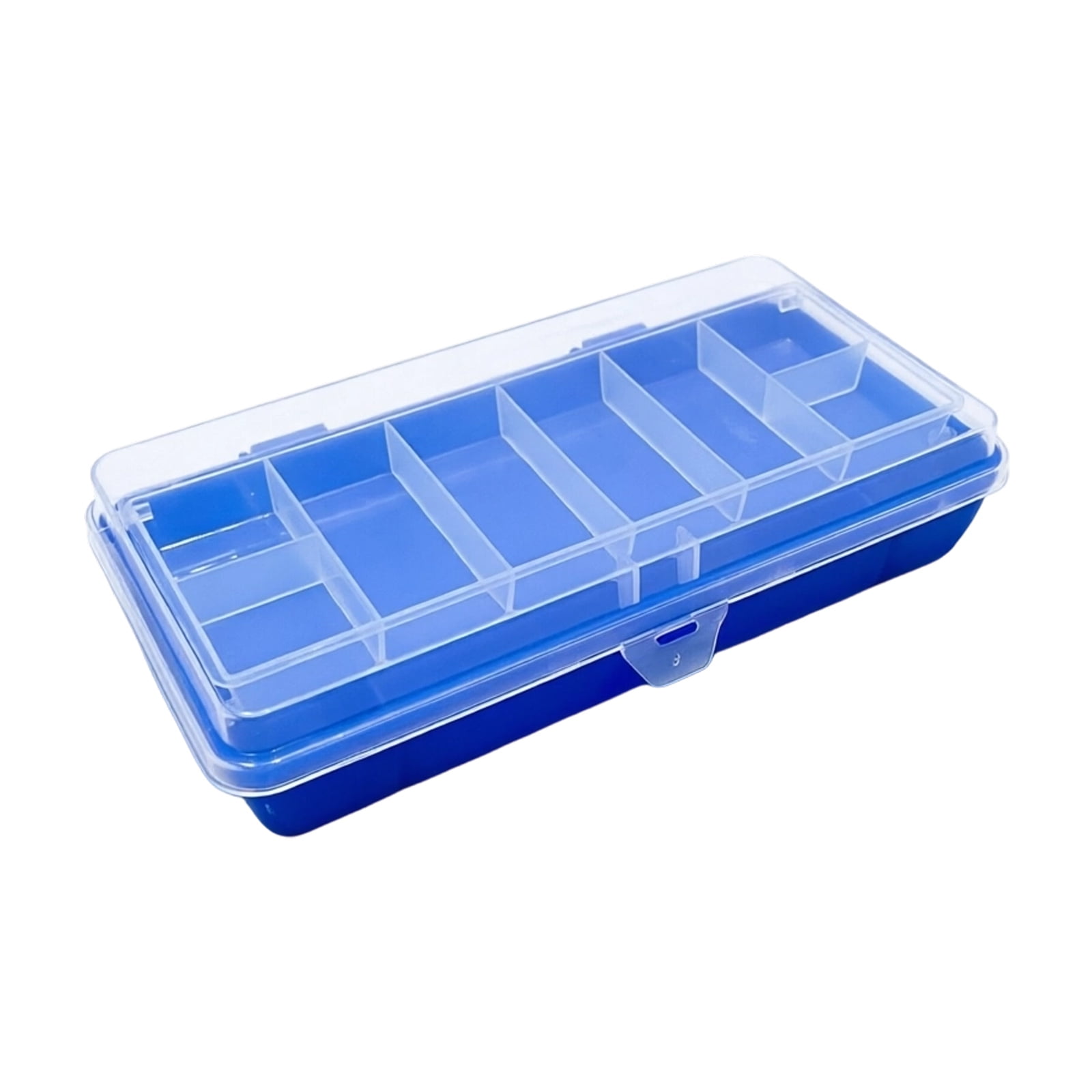Compact Fishing Gear Double Layer Tackle Case with Sectioned Tray ABS Storage Box for Casting Essentials
