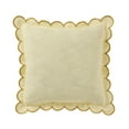 thumbnail image 3 of (2 pack) Home Decor Collection 19" x 19" Yellow Scallop Flange Cotton-Rich Decorate Pillow, 3 of 6