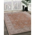 thumbnail image 3 of Ahgly Company Machine Washable Indoor Round Industrial Modern Khaki Rose Pink Area Rugs, 7' Round, 3 of 7