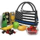 thumbnail image 3 of Fotbe Thin Blue Line Flag Bolsa Térmica Portátil con Estampado, Bolsa de Entrega de Alimentos Aislada, Bolsa Reutilizable de Gran Capacidad para Comidas y Supermercado, 3 of 6