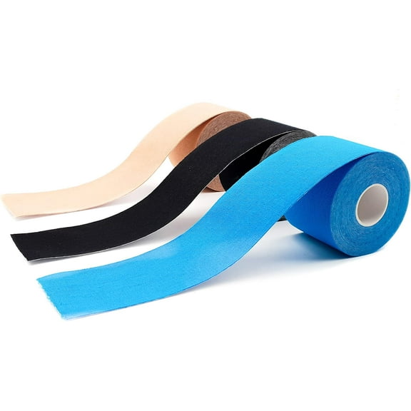 Elastic Cotton Kinesiology Tapes - Waterproof Skin-Friendly Self-Adhesive Fitness Bandage - Athletic Muscle Pain Relief Physio Tape Ideal for Sports & Everyday Use