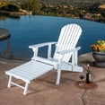 thumbnail image 2 of Glavbiku Soild Wood Reclining Adirondack Chair,Outdoor Chairs with Footrest,White, 2 of 14