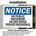thumbnail image 3 of (2 Pack) No Public Restroom Do Not Enter Private Residence OSHA Notice Sign, 3 of 7