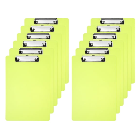 Uxcell Clipboards Letter Size Plastic Clear Hanging Clipboard 8.5"x11", White,6Pcs