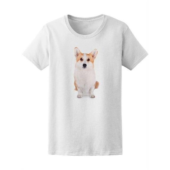 Corgi Dog Sitting T-Shirt Women -Image by Shutterstock, Female XX-Large