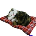 thumbnail image 1 of Simulation Cute Cat Kitten Sound Plush Doll Toy with Sleeping Mat Home Decor, 1 of 11