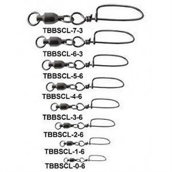 Tsunami Ball Bearing Swivel Terminal Fishing Tackle with Coastlock - Size 0, 16 lb. Test, 6-Pack
