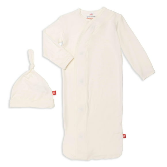 Pijama para bebé con imán Modal conjunto de bata y gorro para recién nacido 0-3 meses