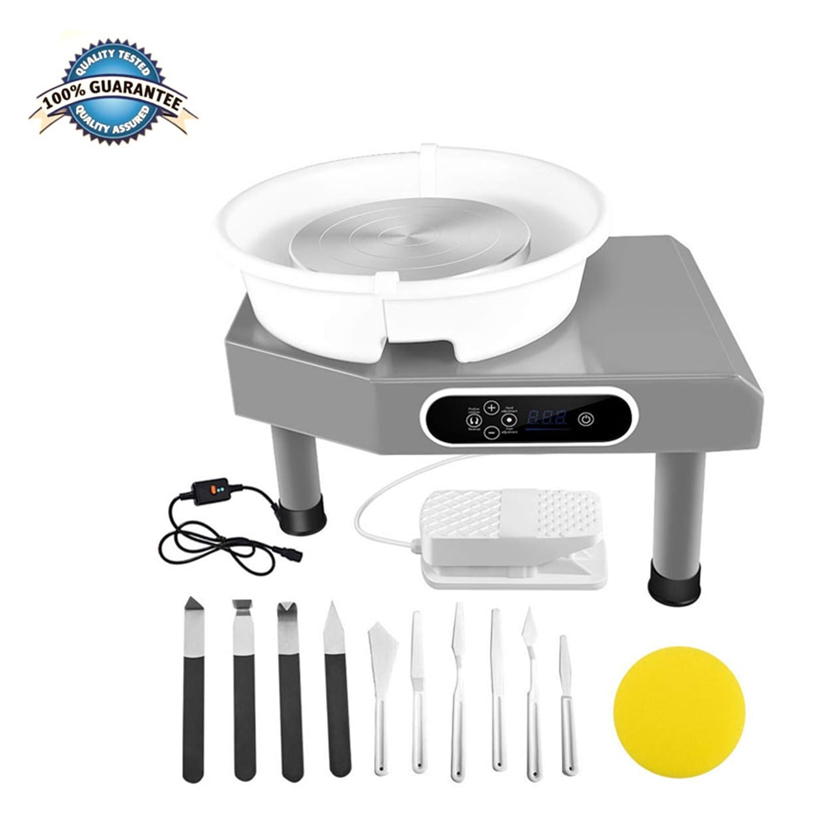 Ceramic Work Clay Technology School Teaching Ceramics 350W Ceramic LCD Electric Wheel, Using Detachable Basins ,Wide Ranging Usage