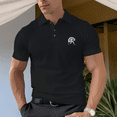 thumbnail image 5 of Men's Polo Cotton Comfort T-Shirt with Athlete Logo Design, 5 of 17