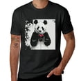 thumbnail image 2 of PIKWEEK Stupell Black and White Panda Heart Ink Art, Design Shirt, Art Display, T-shirt Lover Gift Casual Breathable Men, Women, Boys, Girls, Children Black, 2 of 4